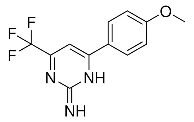 4-(4-Methoxyphenyl)-6-(trifluoromethyl)pyrimidin-2-amine structure, CAS 519056-51-0