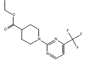 Ethyl1-[4-(trifluoromethyl)pyrimidin-2-yl]piperidine-4-carboxylate structure, CAS 215654-84-5