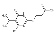 3-(4-Hydroxy-5-isopropyl-6-oxo-1,6-dihydro-pyrimidin-2-ylsulfanyl)-propionicacid structure, CAS 337499-88-4