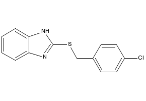 2-(4-Chlorobenzylthio)-1H-benzo[d]imidazole structure, CAS 23976-76-3