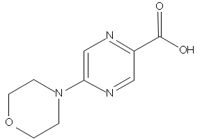 5-(4-Morpholinyl)-2-pyrazinecarboxylicacid structure, CAS 946598-39-6