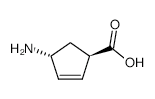 (1R,4R)-4-Aminocyclopent-2-enecarboxylicacid structure, CAS 102579-72-6