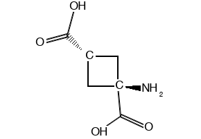 Trans-1-Aminocyclobutane-1,3-dicarboxylicacid structure, CAS 117488-23-0
