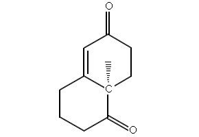R(-)-8A-Methyl-3,4,8,8a-tetrahydro-1,6(2H,7H)-naphthalenendione structure, CAS 100348-93-4