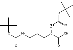 Boc-Orn(Boc)-OH structure, CAS 57133-29-6