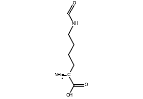 N-Epsilon-formyl-L-lysine structure, CAS 1190-48-3