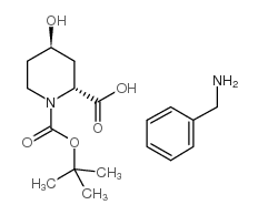 (2R,4R)-Boc-4-hydroxypiperidine-2-carboxylicacidbenzylaminesalt structure, CAS 441044-16-2