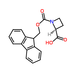 1-Fmoc-(S)-azetidine-2-carboxylicacid structure, CAS 136552-06-2
