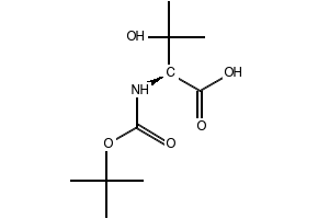 N-Boc-(S)-2-Amino-3-hydroxy-3-methylbutanoicacid structure, CAS 102507-13-1