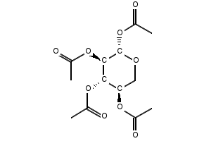 1,2,3,4-Tetra-O-acetyl-beta-D-xylopyranose structure, CAS 4049-33-6