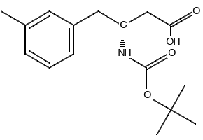 Boc-(R)-3-Amino-4-(3-methylphenyl)butanoicacid structure, CAS 269398-83-6