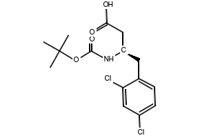 Boc-(R)-3-Amino-4-(2,4-dichlorophenyl)butanoicacid structure, CAS 269396-53-4