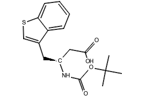 Boc-(S)-3-Amino-4-(3-benzothienyl)butanoicacid structure, CAS 270063-45-1