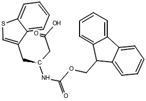 Fmoc-(S)-3-Amino-4-(3-benzothienyl)butanoicacid structure, CAS 270063-46-2