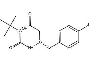 Boc-(S)-3-Amino-4-(4-iodophenyl)butanoicacid structure, CAS 270065-71-9