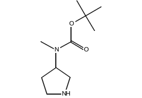 3-(N-tert-Butoxycarbonyl-N-methylamino)pyrrolidine structure, CAS 172478-00-1