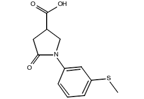 1-[3-(Methylthio)phenyl]-5-oxo-pyrrolidine-3-carboxylicacid structure, CAS 63674-52-2