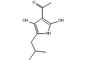 3-Acetyl-4,5-dimethyl-5-hydroxy-1,5-dihydro-2H-pyrrol-2-one structure, CAS 98593-79-4