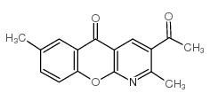 3-Acetyl-2,7-dimethyl-5H-chromeno[2,3-B]pyridin-5-one structure, CAS 67867-48-5