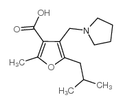 5-isobutyl-2-methyl-4-pyrrolidin-1-ylmethyl-furan-3-carboxylicacid structure, CAS 435341-88-1