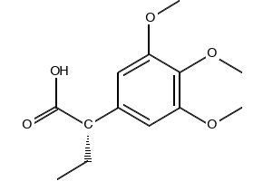 (S)-2-(3,4,5-Trimethoxyphenyl)butyricacid structure, CAS 195202-08-5