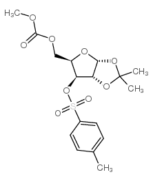 5-O-Carbomethoxy-1,2-O-iso-propylidene-3-O-(P-tolyl-sulfonyl)-alpha-D-xylofuranose structure, CAS 74580-94-2