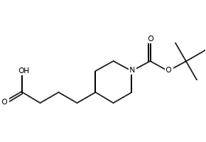4-(1-Boc-Piperidin-4-yl)butanoicacid structure, CAS 142247-38-9