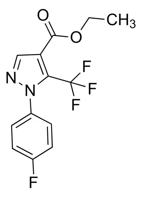 Ethyl2-(4-fluorophenyl)-3-(trifluoromethyl)pyrazole-4-carboxylate structure, CAS 175137-38-9