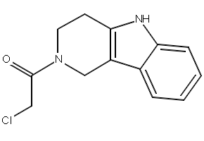2-Chloro-1-[1-(trifluoromethyl)-1,3,4,9-tetrahydro-2H-beta-carbolin-2-yl]ethan-1-one structure, CAS 257295-47-9