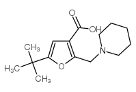 5-tert-butyl-2-piperidin-1-ylmethyl-furan-3-carboxylicacid structure, CAS 435342-03-3