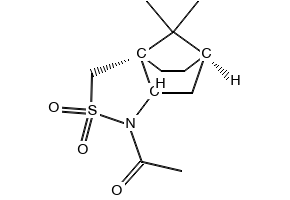 (N-Acetyl)-(2R)-bornane-10,2-sultam structure, CAS 141993-16-0