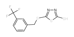 5-[3-(Trifluoromethyl)benzylthio]-1,3,4-thiadia-zole-2-thiol structure, CAS 175277-94-8
