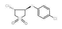3-Chloro-4-[(4-Chlorophenyl)Thio]Tetrahydro-1H1Lambda6-Yhiophene-1,1-Dione structure, CAS 13894-16-1