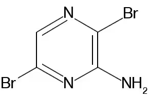 3,6-Dibromopyrazin-2-amine structure, CAS 957230-70-5