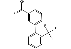 2'-Trifluoromethylbiphenyl-3-carboxylicacid structure, CAS 168618-48-2
