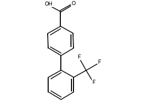 2'-Trifluoromethylbiphenyl-4-carboxylicacid structure, CAS 198205-79-7
