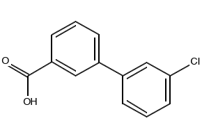 3'-Trifluoromethylbiphenyl-3-carboxylicacid structure, CAS 168619-05-4