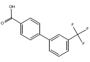 3'-Trifluoromethylbiphenyl-4-carboxylicacid structure, CAS 195457-70-6