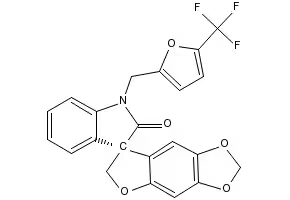 S-(Trifluoromethyl)-3,7-dinitrodibenzothiopheniumtrifluoromethanesulfonate structure, CAS 129922-37-8