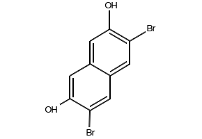 3,6-Dibromonaphthalene-2,7-diol structure, CAS 96965-79-6