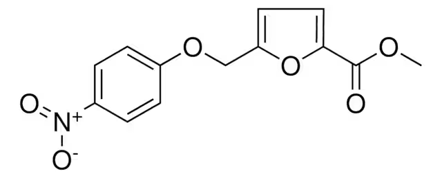 Methyl[(4-methyl-2-nitrophenoxy)methyl]cyanocarbonimidodithioate structure, CAS 494763-18-7