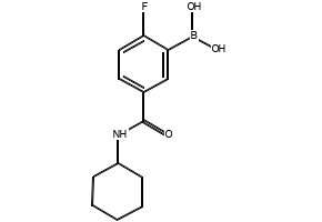 [5-(Cyclohexycarbamoyl)-2-fluorophenyl]boronicacid structure, CAS 874289-44-8