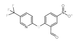 5-Nitro-2-([5-(Trifluoromethyl)pyridin-2-yl]thio)benzaldehyde structure, CAS 680579-40-2
