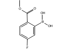 (5-Fluoro-2-methoxycarbonylphenyl)boronicacid structure, CAS 850568-05-7
