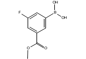 (3-Fluoro-5-methoxycarbonylphenyl)boronicacid structure, CAS 871329-62-3