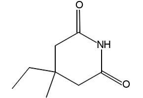 3-Ethyl-3-methylglutarimide structure, CAS 64-65-3