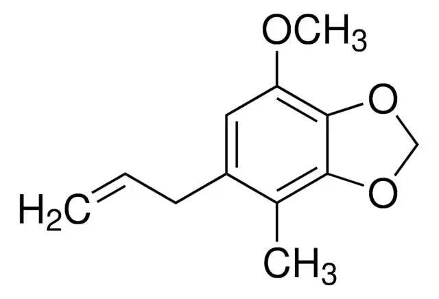 4,7-Dimethoxy-5-(2-propanyl)-1,3-benzodioxole structure, CAS 523-80-8