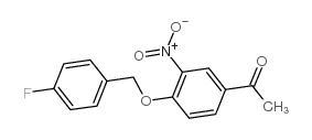 4-(4-Fluorobenzyloxy)-3-nitroacetophenone structure, CAS 175136-24-0