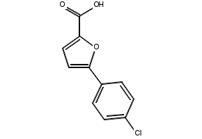 5-(4-chlorophenyl)-2-furoicacid structure, CAS 41019-45-8