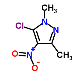 5-Chloro-1,3-dimethyl-4-nitro-1H-pyrazole structure, CAS 13551-73-0